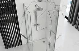 Душова кабіна Rea Molier 2 100x100 chrome REA-K6371 + REA-K6371, Хром, Універсальна, прозорий, хром - мініатюра 3
