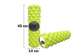Масажний ролик EasyFit Grid Roller Extreme 45 см Салатовий (EF-2051-GN) - мініатюра 3