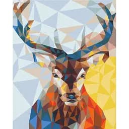 Картина по номерам Brushme Олень в калейдоскопе 40x50 см