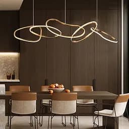 Эффектная удлиненная латунная люстра в корпусе 120х30 см Ст. AA242/5 Titanium | Line F