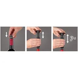Набір для зберігання вина Vacu Vin Original Wine Saver Black 3 предмети (Q5128) - мініатюра 5