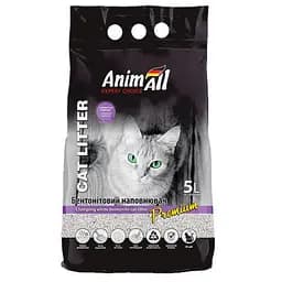 Бентонитовый наполнитель AnimAll Premium Lavender с ароматом лаванды для кошек 5 л