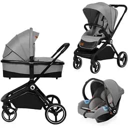 Коляска 3 в 1 Lionelo Mika Grey Stone, светло-серая (LO-MIKA 3IN1 GREY STONE)