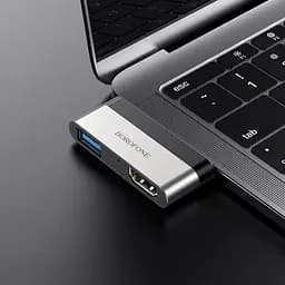Адаптер розширювальний хаб Borofone DH2 - Type-C до 4K HDMI + USB 3.0 - мініатюра 6