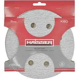 Круг шлифовальный самоклеящийся Haisser с отверстиями 190 мм, k 60, 5 шт. (131943)