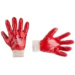 Рукавички робочі захисні Intertool маслостійкі 26 см х 10.5" червоні (в упаковці 6 шт.)
