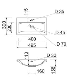 Раковина Adamant Cers 50 white 4824296204001, Білий - мініатюра 5