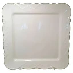 Тарілка квадратна 25 (см) порцелянове плоске сервірувальне блюдо для подавання Білий Yiwu 120-YH-HG002