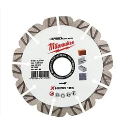 Диск алмазний Speedcross MILWAUKEE XHUDD 125, діаметр 125мм (залізобетон, граніт, цегла) - мініатюра 2