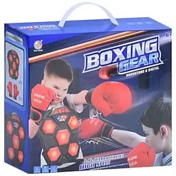 Боксерський дитячий набір MR 1247 з рукавичками та боксерським жилетом, метал/пластик/PU, червоно-чорний