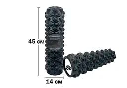 Ролик массажный Grid Roller Extreme 45 см Черный EasyFit fit0024932
