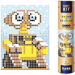 Картина по номерам стикерами Умняшка Робот желтый (WALL-E) 33х48 см 1200 стикеров 1883