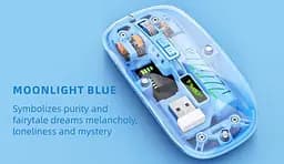Комп'ютерна миша T-WOLF X11 беспроводная бесшумная с аккумулятором 2,4G+Bluetooth Blue - мініатюра 2