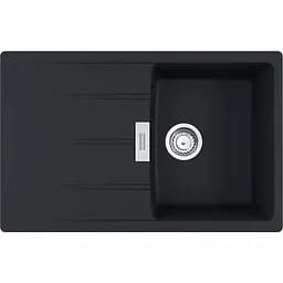 Кухонна мийка Franke Centro, фраграніт, прямокутник, з крилом, 780х500х200мм, чаша - 1, накладна, CNG 611-78, чорний матовий