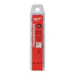 Свердло по металу THUNDERWEB HSS-G MILWAUKEE DIN338, діаметр 8,4x117х75мм, (5шт), пластикова коробка