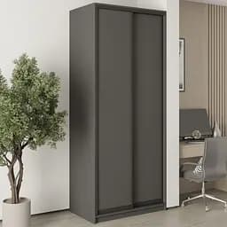 Шкаф-купе двухдверный MebelStar Стандарт BG 2ДСП 100x60x240 см Антрацит (MBS-10039)