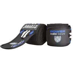 Бинти на лікоть Power System PS-3600 Elbow Wraps Blue/Black (пара) (PS-3600_Blue-Black)