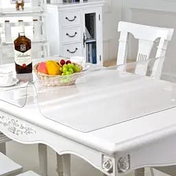 Мягкое стекло силиконовая скатерть на стол Soft Glass Защита для мебели (2.0х1.4 м) толщина - 1.5мм Прозрачное