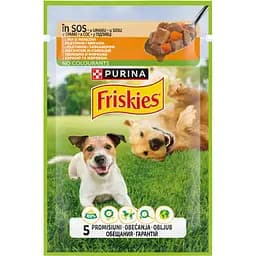 Влажный корм для собак Friskies Adult кусочки в соусе с курицей и морковью 85 г