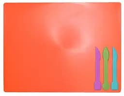 Дощечка для пластилина, 3 стека, коралловый