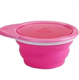 Тарелка дорожная Munchkin Go Bow, розовый (012377.02)