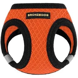 Шлея для собак Bronzedog Mesh Vest, розмір 4XS, 20х24 см, помаранчева - мініатюра 2