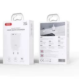 Мережевий зарядний пристрій XO CE29 20W 1USB-A+1USB-C Fast Charger Білий - мініатюра 4