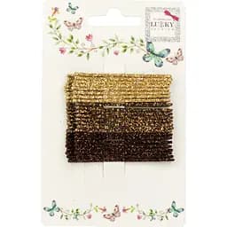 Заколки для волос Lukky 24 шт. желтые/коричневые (T18540_желто-коричневый)