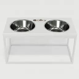 Hollky Base L — миски на підставці для середніх і великих собак (2 × 0,95 л, висота 20 см) - мініатюра 9