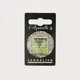 Акварельна фарба Sennelier, полукювета, S1, Соковитий зелений (Sap Green)