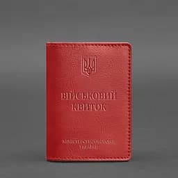 Шкіряна обкладинка для військового квитка 7.0 червона - мініатюра 6