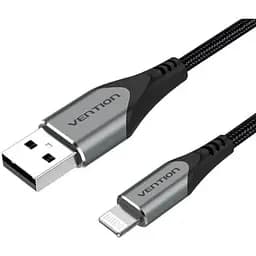 Кабель Vention USB 2.0 A to Lightning Cable 1 м серый Aluminum Alloy Type (LABHF)