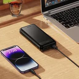 Зовнішній акумулятор HOCO J153A Stability power bank(20000mAh) Black - мініатюра 5