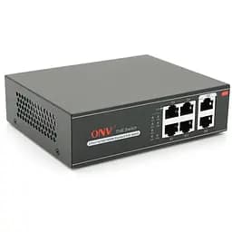 4х портовый PoE Full Gigabit коммутатор ONV-H3064P, 4xPoe1000Мбит + 2х1000 Мбит, IEEE802.3af/at, общая мощность 65 Вт