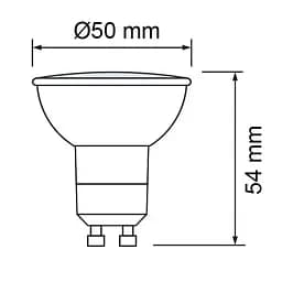 Лампа світлодіодна HOROZ ELECTRIC Convex-8 8W GU10 38° 4200K - мініатюра 2