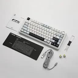 Ігрова механічна клавіатура AULA F75 / Три режими підключення / Leobog Axis Reaper Switch / White - мініатюра 9