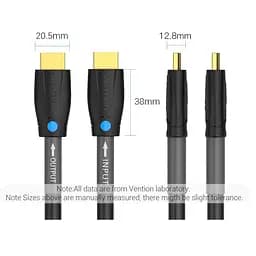 Кабель Vention HDMI M - M 8.0 м V2.0 Engineering 4K 60Гц 18Gbps HD 7.1 PVC Black - мініатюра 5