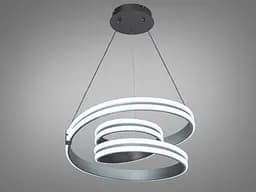 Підвісна LED люстра завитки 125 Вт коричнева