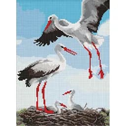 Алмазная мозаика Семья аистов AMO8063, 30х40 см