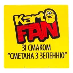 Чипси KartoFan картопляні пластинки хвилясті Сметана з зеленню 100 г - мініатюра 3
