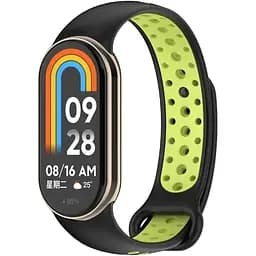Ремінець DK CDK для Xiaomi Mi Smart Band 9 Silicone Sport Band Nike (015815) (black / green) - мініатюра 3