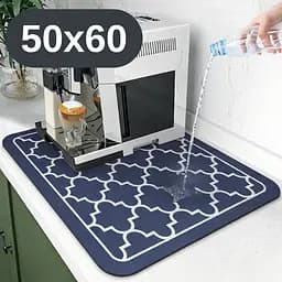 Антиковзаючий кухонний килимок 50×60 см — абсорбуючий для сушіння посуду та під кавоварку KT8001706