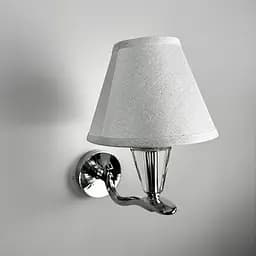 Бра з білим абажуром та прозорим кришталем Line F S 609/1 N CH