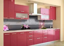Кухонний фартух 3Д Абстракція вінілова наклейка ПВХ квіти каміння Сірий 65х250 см Happy Pocket Z180738