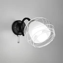 Бра на 1 подвійний плафон в чорному корпусі Line F Арт. B6634/1 BK+CH