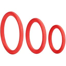 Эрекционное кольцо CalExotics Tri-Rings 3 шт красный