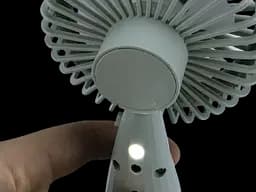Ручний побутовий портативний вентилятор Mini Fan 6601 на акумуляторі з ручкою мінівентилятор сірий - мініатюра 5