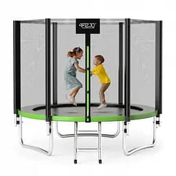 Батут с наружной сеткой 4FIZJO Classic 8FT 252 см Black/Green (P-5907739314123)