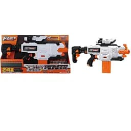 Игрушечный детский пулемет автомат.на батарейках с мягкими патронами (24 шт.) и прицелом(57,5 х 30см)