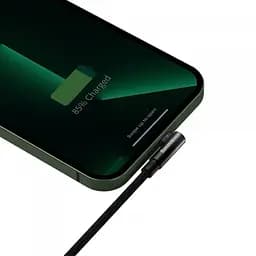 Кабель Baseus MVP 2 Elbow-shaped Fast Charging Data Cable USB to Lightning 2.4A 1m CAVP000001 Black - мініатюра 6